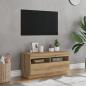 Preview: TV-Schrank mit LED-Leuchten Artisan-Eiche 80x35x40 cm