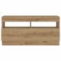 Preview: TV-Schrank mit LED-Leuchten Artisan-Eiche 80x35x40 cm