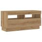 Preview: TV-Schrank mit LED-Leuchten Artisan-Eiche 80x35x40 cm