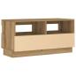 Preview: TV-Schrank mit LED-Leuchten Artisan-Eiche 80x35x40 cm