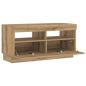 Preview: TV-Schrank mit LED-Leuchten Artisan-Eiche 80x35x40 cm