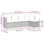 Preview: 5-tlg. Garten-Sofagarnitur mit Kissen Grau Poly Rattan