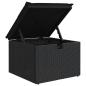 Preview: ARDEBO.de - 4-tlg. Garten-Sofagarnitur mit Kissen Schwarz Poly Rattan