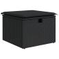 Preview: 4-tlg. Garten-Sofagarnitur mit Kissen Schwarz Poly Rattan