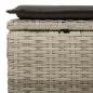 Preview: 4-tlg. Garten-Sofagarnitur mit Kissen Hellgrau Poly Rattan