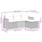 Preview: 4-tlg. Garten-Sofagarnitur mit Kissen Beige Poly Rattan