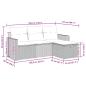 Preview: 4-tlg. Garten-Sofagarnitur mit Kissen Grau Poly Rattan