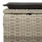 Preview: 5-tlg. Garten-Sofagarnitur mit Kissen Hellgrau Poly Rattan