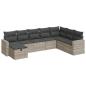 Preview: 8-tlg. Garten-Sofagarnitur mit Kissen Hellgrau Poly Rattan