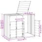 Preview: Mülltonnenbox für 2 Tonnen Grün 144x81x113 cm Stahl