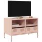 Preview: ARDEBO.de - TV-Schrank Rosa 68x39x43,5 cm Kaltgewalzter Stahl