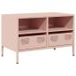 Preview: TV-Schrank Rosa 68x39x43,5 cm Kaltgewalzter Stahl