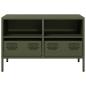 Preview: TV-Schrank Olivgrün 68x39x43,5 cm Kaltgewalzter Stahl