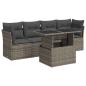 Preview: 5-tlg. Garten-Sofagarnitur mit Kissen Grau Poly Rattan