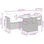 Preview: 5-tlg. Garten-Sofagarnitur mit Kissen Grau Poly Rattan