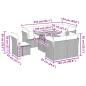 Preview: 9-tlg. Garten-Sofagarnitur mit Kissen Schwarz Poly Rattan