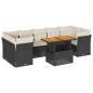 Preview: 8-tlg. Garten-Sofagarnitur mit Kissen Schwarz Poly Rattan