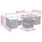 Preview: 8-tlg. Garten-Sofagarnitur mit Kissen Schwarz Poly Rattan