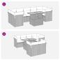 Preview: 8-tlg. Garten-Sofagarnitur mit Kissen Schwarz Poly Rattan