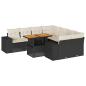 Preview: 9-tlg. Garten-Sofagarnitur mit Kissen Schwarz Poly Rattan