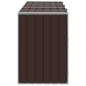 Preview: Mülltonnenbox für 3 Tonnen Braun 216x81x115 cm Stahl
