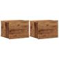 Preview: Wand-Nachttische 2 Stk. Altholz-Optik 40x32x30 cm