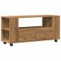 Preview: TV-Schrank mit Rollen Artisan-Eiche 102x34,5x43cm Holzwerkstoff