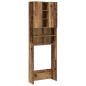 Preview: Waschmaschinenschrank Altholz-Optik 64x25,5x190 cm