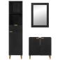 Preview: 3-tlg. Badmöbel-Set Schwarz Holzwerkstoff