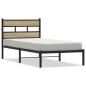 Preview: Metallbett ohne Matratze Sonoma-Eiche 100x200 cm