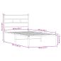 Preview: Metallbett ohne Matratze Sonoma-Eiche 100x200 cm