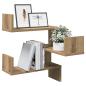Preview: ARDEBO.de - Wand-Eckregale 2 Stk. Artisan-Eiche 40x40x49,5 Holzwerkstoff