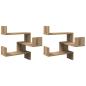 Preview: ARDEBO.de - Wand-Eckregale 2 Stk. Artisan-Eiche 40x40x49,5 Holzwerkstoff