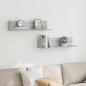 Preview: Wandregale 2 Stk. Grau Sonoma 75x16,5x16,5 cm Holzwerkstoff