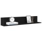 Preview: ARDEBO.de - Wandregale 2 Stk. Schwarz 100x16,5x16,5 cm Holzwerkstoff