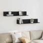 Preview: Wandregale 2 Stk. Schwarz 100x16,5x16,5 cm Holzwerkstoff