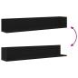 Preview: Wandregale 2 Stk. Schwarz 100x16,5x16,5 cm Holzwerkstoff