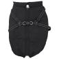 Preview: Hundemantel mit Geschirr Wasserdicht Reflektierend Schwarz 5XL