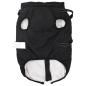 Preview: Hundemantel mit Geschirr Wasserdicht Reflektierend Schwarz 5XL