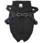 Preview: ARDEBO.de - Hundemantel mit Geschirr Wasserdicht Reflektierend Schwarz M