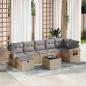 Preview: ARDEBO.de - 8-tlg. Garten-Sofagarnitur mit Kissen Beige Poly Rattan