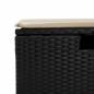 Preview: 6-tlg. Garten-Sofagarnitur mit Kissen Schwarz Poly Rattan
