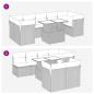 Preview: 8-tlg. Garten-Sofagarnitur mit Kissen Grau Poly Rattan