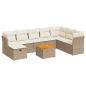 Preview: 9-tlg. Garten-Sofagarnitur mit Kissen Beige Poly Rattan