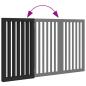 Preview: 3-tlg. Hundetor Faltbar Schwarz 150 cm Pappelholz