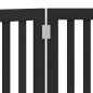 Preview: 3-tlg. Hundetor Faltbar Schwarz 150 cm Pappelholz