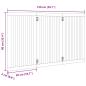 Preview: 3-tlg. Hundetor Faltbar Schwarz 150 cm Pappelholz
