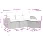 Preview: 4-tlg. Garten-Sofagarnitur mit Kissen Beige Poly Rattan