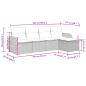 Preview: 5-tlg. Garten-Sofagarnitur mit Kissen Schwarz Poly Rattan
