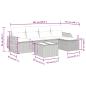 Preview: 6-tlg. Garten-Sofagarnitur mit Kissen Grau Poly Rattan